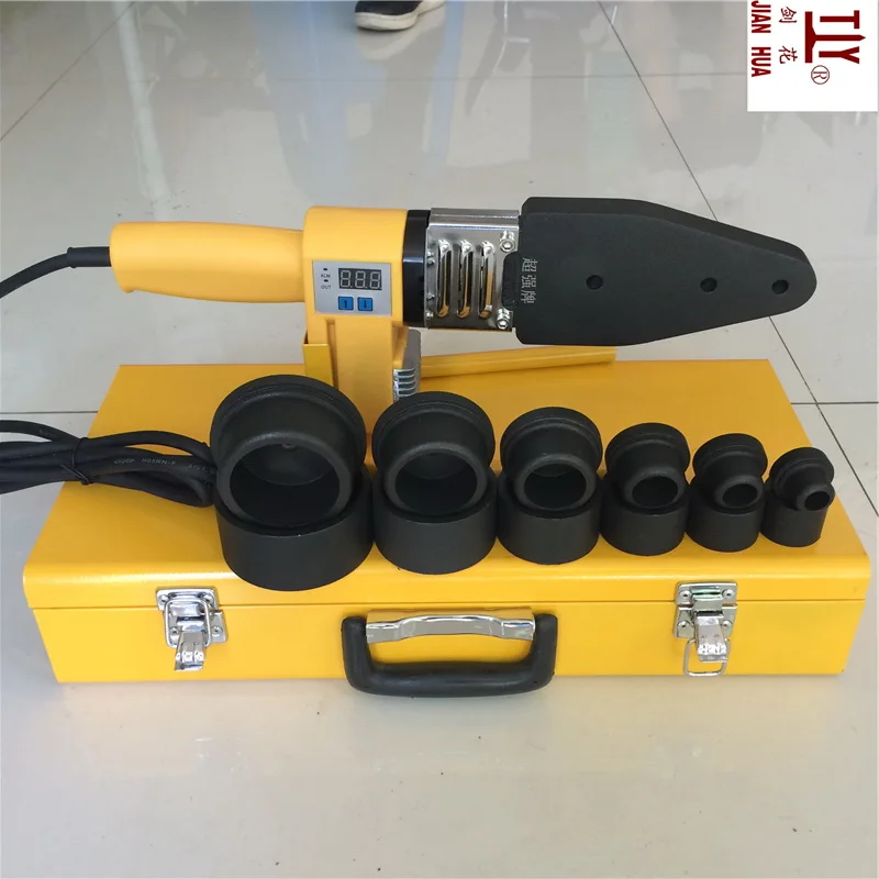 Koop Gratis verzending Nieuwe 20 63mm digitale display apparaten ppr lassen machine plastic pijp lasser water verwarmingselement voor lassen pvc
