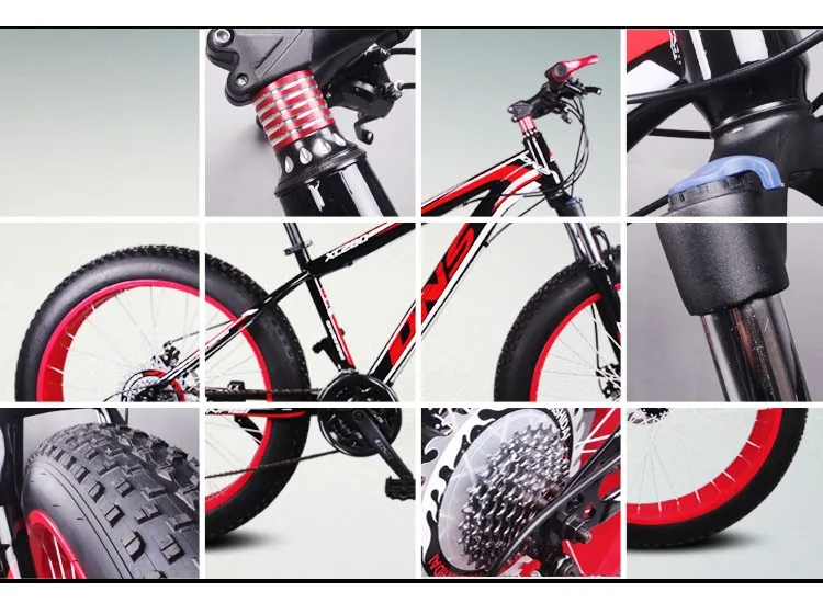 Excellent Original X-Front Brand Snowmobile 24,27 Speeds 26" Fat Tire MTB Mountain Bike Off-road gear reduction Beach Bike bicicleta 4 Excellent Original X-Front Brand Snowmobile 24,27 Speeds 26" Fat Tire MTB Mountain Bike Off-road gear reduction Beach Bike bicicleta 4