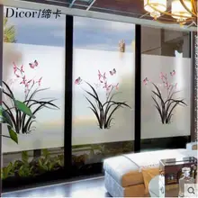 Бабочка любовь цветок Наклейка на окно стеклянная наклейка матовая стеклянная пленка раздвижная дверь балкон прозрачное непрозрачное стекло для ванной комнаты-28