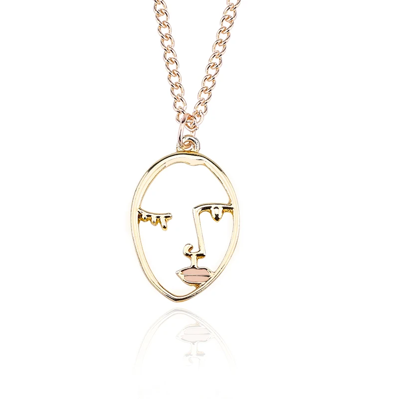 Женское ожерелье с подвеской в виде абстрактного лица|fashion necklace|necklace fashionpendant necklace