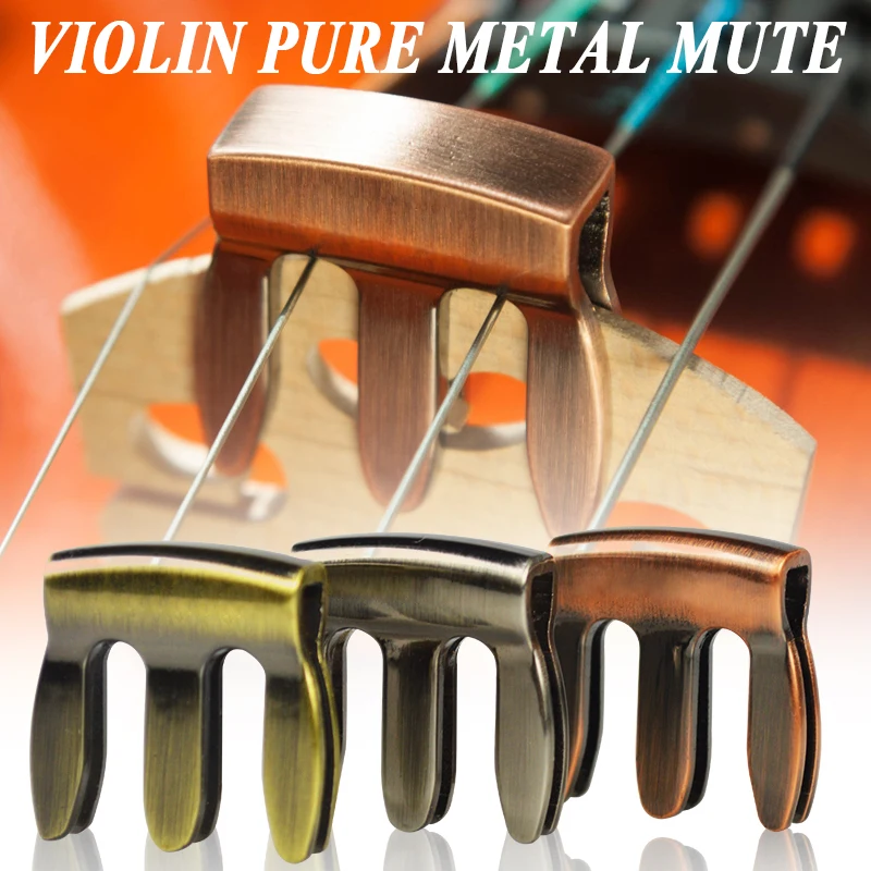 

3 Color Silencer Part Gifts Convenient Metal Mute Mute Acoustic Sound Hole Zinc Alloy Durable Violin Mute Bass