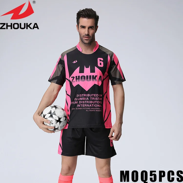 Authentic football jerseys high neck t shirt for men goalkeeper soccer jersey New Design Sulbimation Printing Thai Quality