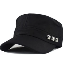 Для мужчин военная шляпа хлопковая шляпа Chamsgend Coolbeener модные унисекс плоская крыша Военная шляпа кадетский патруль широкополая шляпа Бейсбол бейсболка