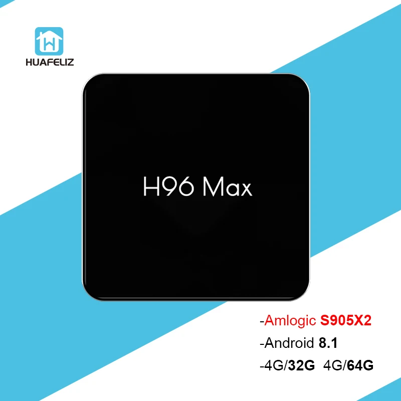 

H96MAX X2 TV Box Android8.1 Amlogic S905X2 2G16G 4G32G 4G64G Quad Core ARM Cortex A53 @2GHz 4K WiFi 1080P Network Set Top Box