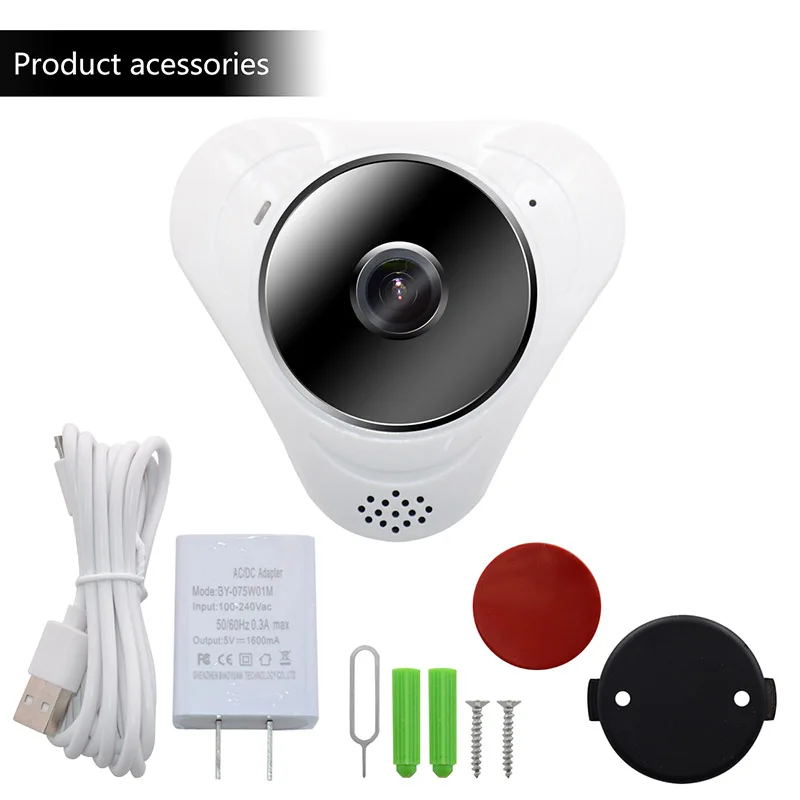 

3.0MP Home Security Panoramic Camera WiFi IP Surveillance Support TF Card XXM8