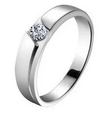 

925 Sterling Silver Ring For Men Real Silver Finger Ring Zircon Couple Love Big Size