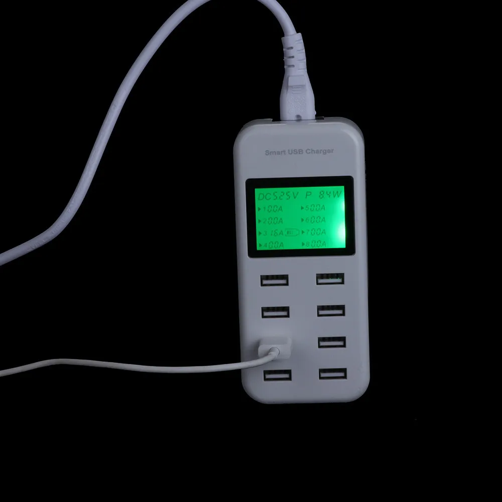 EPULA 8 портовый USB зарядное устройство Порт настольная зарядная станция с ЖК