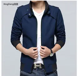 XingDeng Новая удобная мужская повседневная модная куртка стиль сафари Топ пальто Мужская брендовая одежда весна осень куртки Плюс 4XL