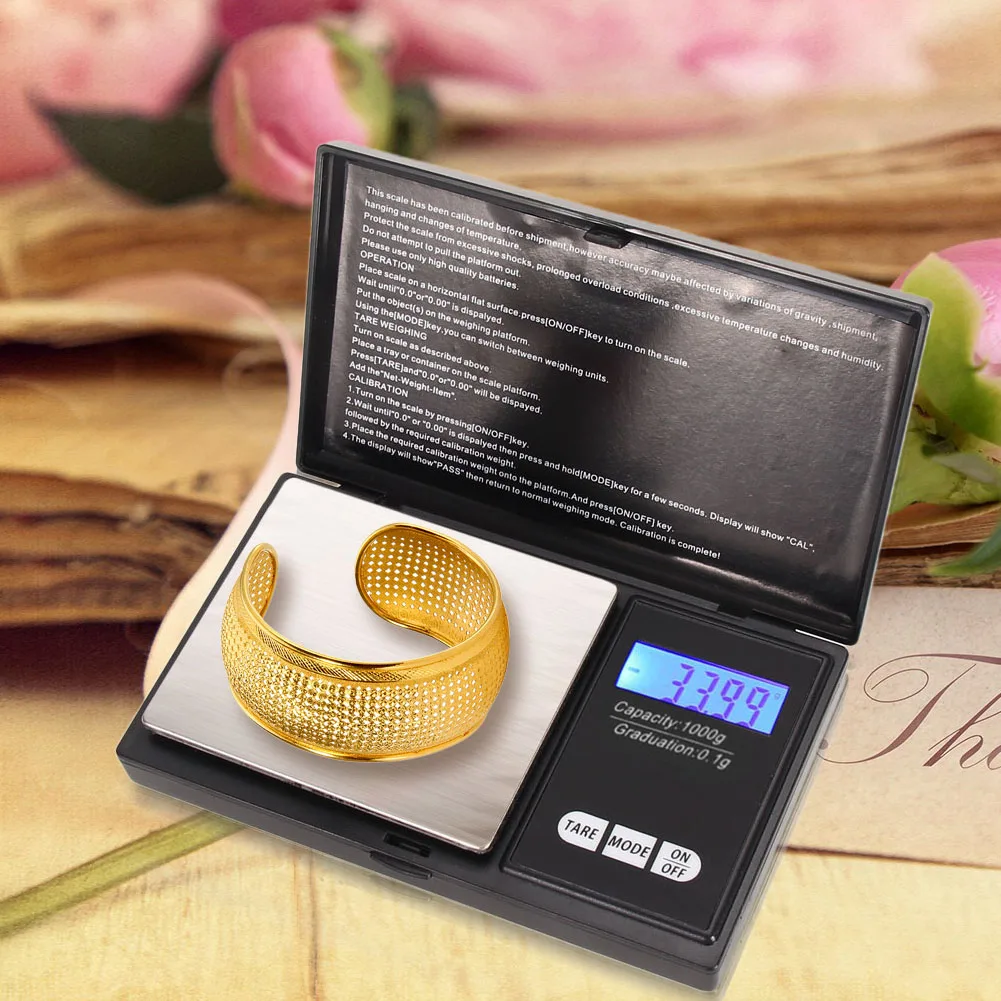 1000gx0.1g Mini Precision Digital Scale Pocket Size Electronic Pocket