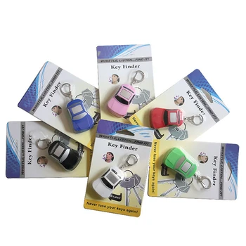 

Car Shape Wireless Anti-Lost Alarm Key Finder Locator Keychain Whistle Sound Control LED Light Key Finder Tracker Find Lost Keys