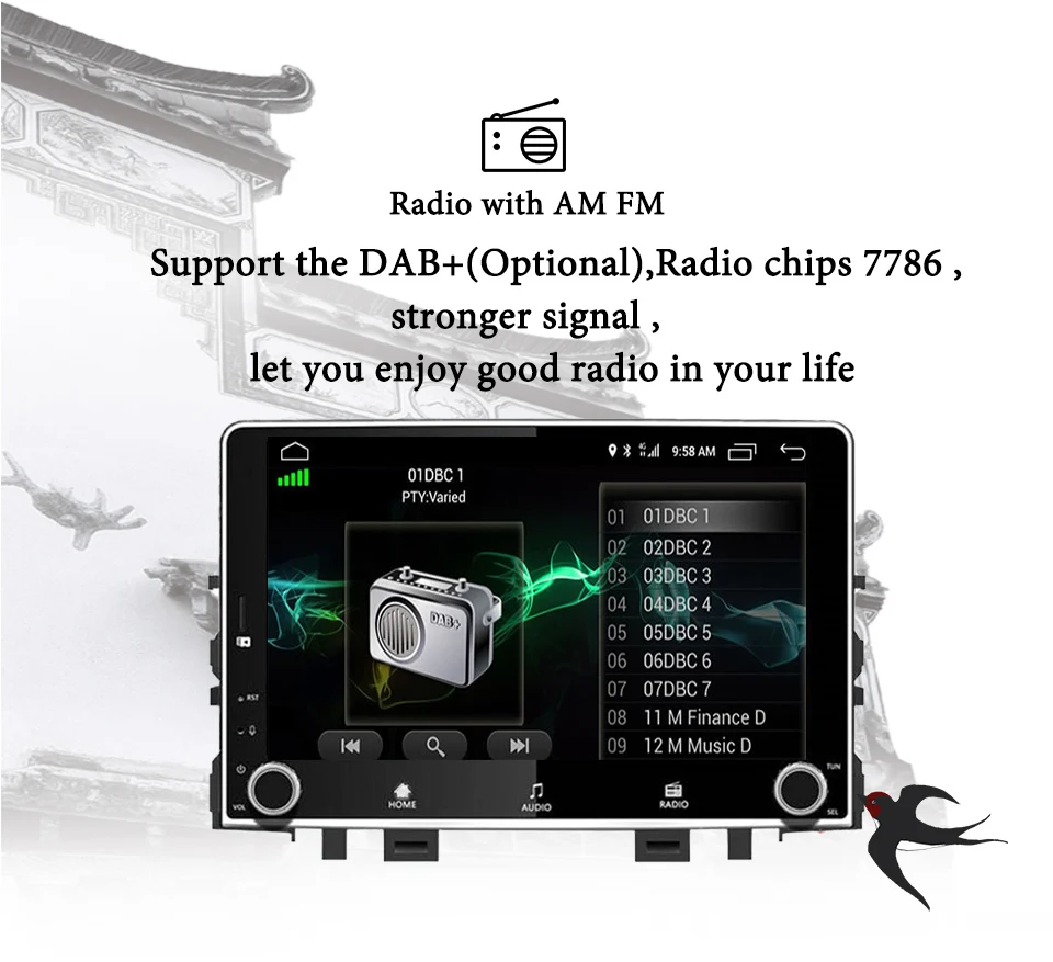 Cheap Octa core 3/4G LET 1024*600 android 9.0 4+64 car radio for KIA RIO 2017 2018 2019 navigation 2017 - 2019 support 4K Video System 4