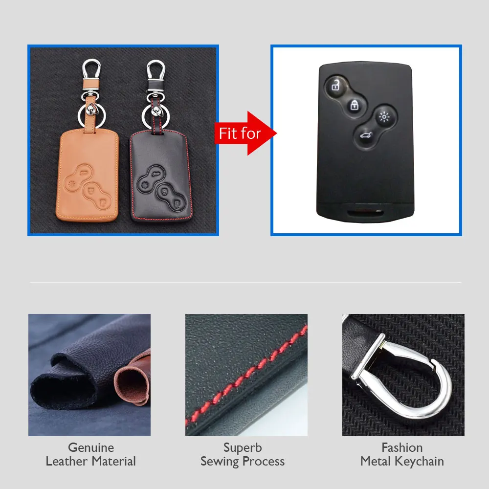 2 Renault Koleos Laguna 2 3 Megane 1 2 3 Sandero leather car key case cover
