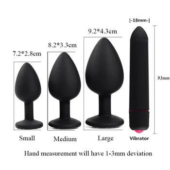 Adult Diary Silicone Anal Plug Jewelry Dildo Vibrator Sex Toys for Woman Prostate Massager Bullet Vibrador Butt Plug Sex Product 2