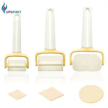 

Upspirit 3Pcs/Set Dough Roller Cutter Rolling Biscuit Ravioli Circle Square Rolling Cutter DIY Pastry Cutter Baking Supplies