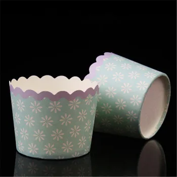 

50pcs Mini Flower Muffin Cupcake Paper Cup Cake Forms Cupcake Liner Baking Muffin Box Cup Case Dessert Cake Mold Decorating Tool