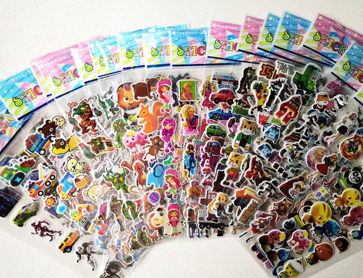 100 pcs 3D Cartoon Puffy Sticker Children Bubble Stickers no Repeat with Fruit Cars Animals Flowers for Kindergarten Reward 100 pcs 3D Cartoon Puffy Sticker Children Bubble Stickers no Repeat with Fruit Cars Animals Flowers for Kindergarten Reward
