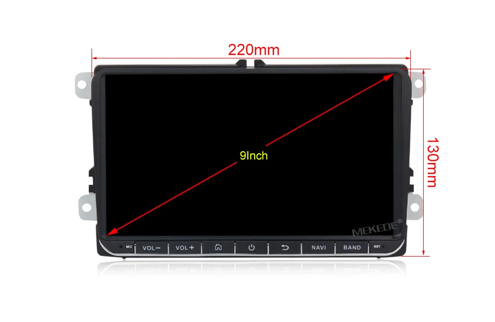 MEKEDE Автомобильный мультимедийный плеер Android 8,1 gps 2 Din автомагнитола аудио для Volkswagen/POLO/PASSAT/Golf/Tiguan wifi FM радио SWC