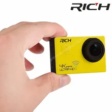 Богатая Экшн-камера Ultra HD 4 K сенсорный экран WiFi 2," 170D Wafterproof цифровой DV водонепроницаемый шлем камера мини Спортивная камера