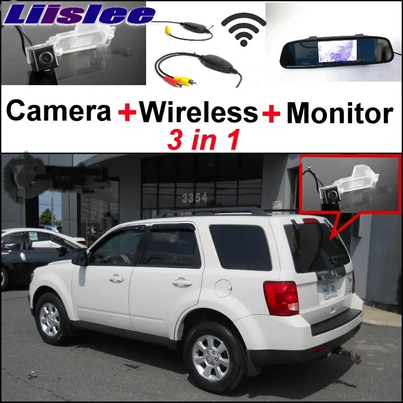 

Liilsee 3 in1 Special Rear View Camera + Wireless Receiver + Mirror Monitor EASY DIY Parking System For Mazda Tribute 2008~2017