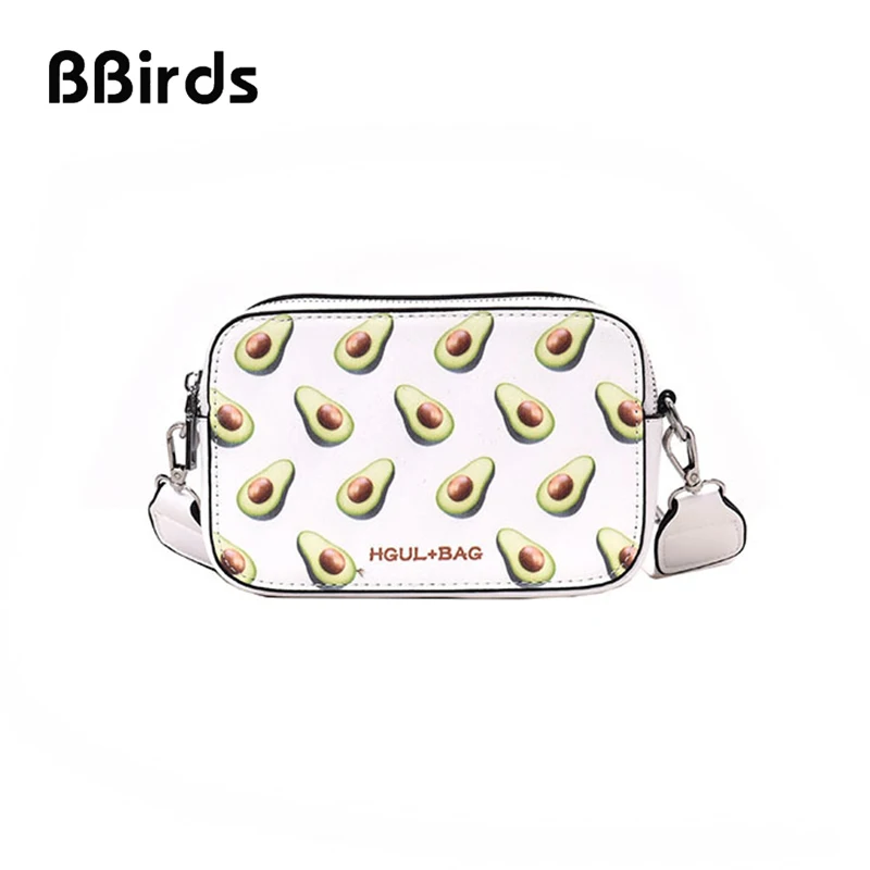 BBirds 2019 New Arrival Women Messenger Bag Wide Shoulder Strap Fashion Ladies Small Square Avocado Bolsa Feminina | Багаж и сумки