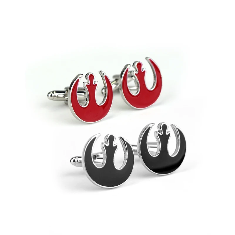 

Star War Rebel Alliance Design Cuff Links High Quality Enamel Cufflinks for Mens Shirt Accessories 2 Colors Red Black