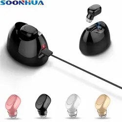 SOONHUA X11 компактный Беспроводной Bluetooth V4.1 наушники CVC6.0 Шум Отмена гарнитура с Магнитная зарядная станция для мобильных телефонов