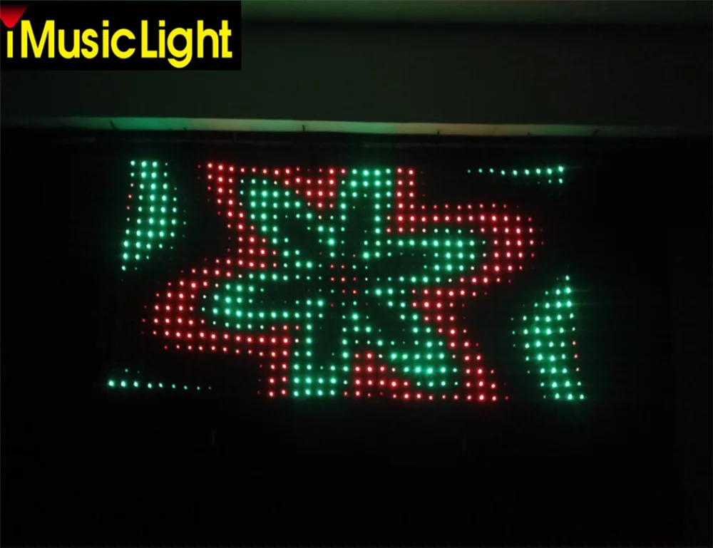 

P5cm 1x2M LED Soft Cloth Stage Video Curtain DMX/ PC Control