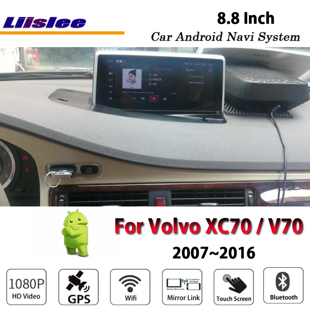 Liislee автомобильный Android мультимедиа для Volvo XC70 V70 2007~ Радио Видео Стерео Зеркало Ссылка Wifi gps карта Navi навигационная система