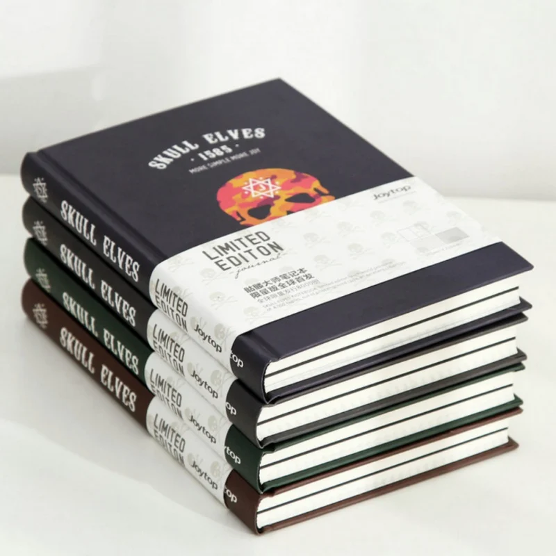 

A5 Novelty Mysterious Skull Elves Pattern Hard Cover Writing Notebook GIFT