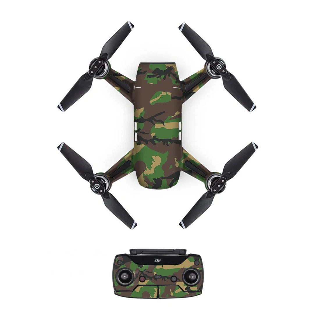 

[DJS0014] Fashion Camouflage PVC Decal Skin Sticker For DJI Spark Drone body + remote Controllers + 3 Battery Protective Cover