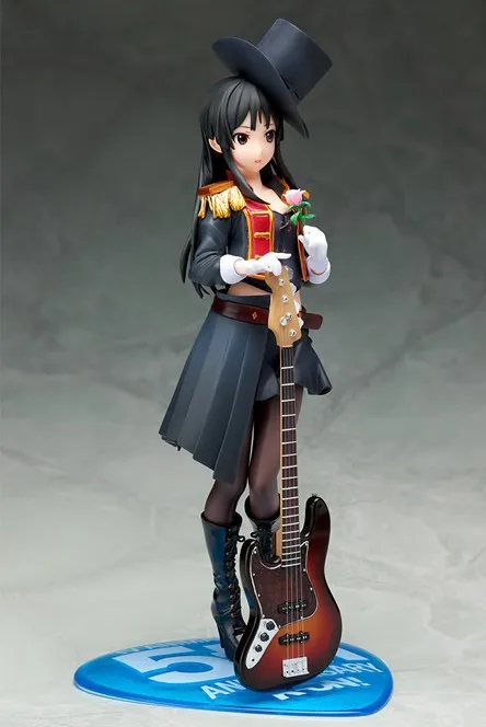 20 см аниме фигурки K-ON 5th Юбилей akiyama Mio бас-гитара Ver 1/8 весы коллекция моделей pvc игрушки куклы