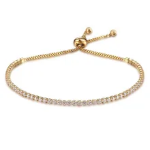 С модным фианитом Теннисный браслет и браслеты для женщин Подарки Роскошный кулон дамские браслеты ювелирные изделия