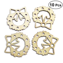 10 шт. НЕОБРАБОТАННАЯ древесина с бантом ярлыки вырезанные кусочки для настольной игры искусство ремесла проекты украшения