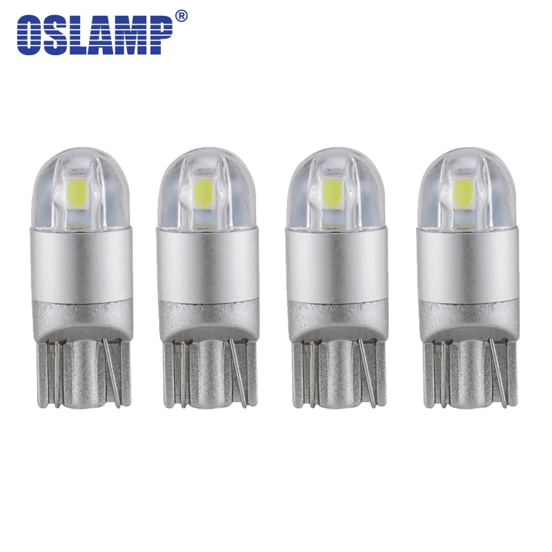 

Oslamp 4pcs T10 W5W 194 LED Car Parking Side License Plate Bulb Interior Reading Lamp Wedge Dome Turn Signal Light 12V
