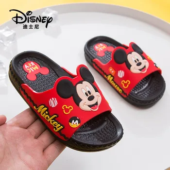 

Genuine Disney children's sandals and slippers 2019 summer new 5765 mickey minnie non-slip PVC cartoon slippers eu size 24-35