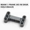 Briques Autobloquantes création libre de jouet Technic pièces FAISCEAU I-CADRE 3X5 90 DEGRÉS. Trou DIA4.85 10 pièces compatible avec Lego ► Photo 2/2