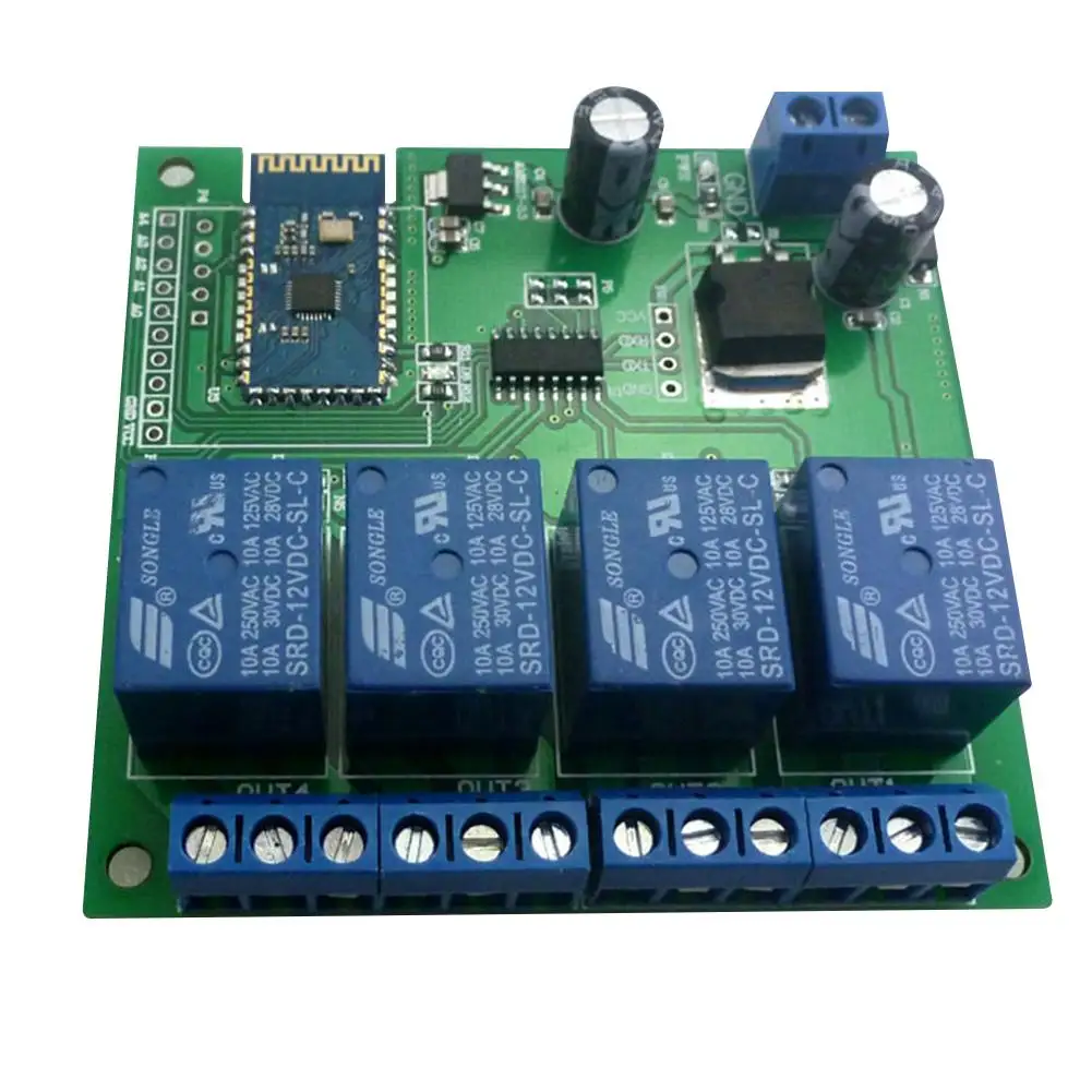 DC 12 V 4CH Bluetooth релейный модуль для Android пульт дистанционного управления переключатель для двигателя светодиодный свет Высокое качество