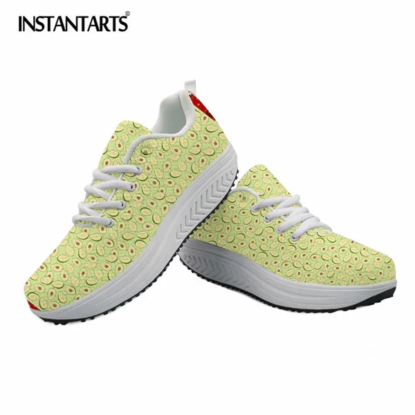 INSTANTARTS/Женская спортивная Тонизирующая обувь с принтом авокадо; обувь на платформе, визуально увеличивающая рост; женская обувь для похудения; обувь для фитнеса - Цвет: CC6145AS