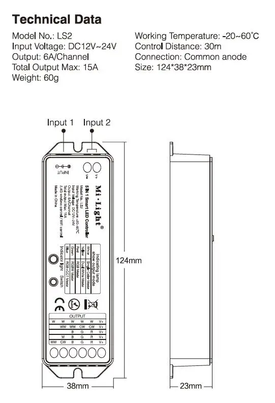 Mi. Light FUT089 2,4G беспроводной 8 зоны RF пульт дистанционного управления; B8 Сенсорная панель настенный пульт дистанционного управления; LS2 5 в 1 светодиодный контроллер для RGB+ CCT led