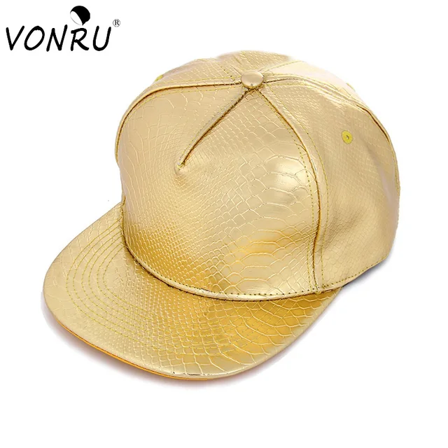 Hip Hop Branded PU Baseball Cap Women Men Snapback Hip Hop Leather Skateboard Flat Cap Hat For Summer Visor Bone