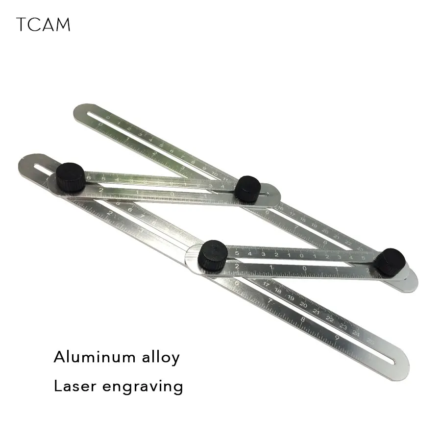 Aluminum Alloy Four Sided Ruler font b Measuring b font font b Instrument b font Template