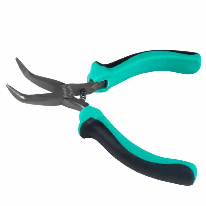Goedkoop PM 755 S45C Materiaal Gebogen Neus Pro #039; skit Tang Wire Wrap Kralen Sieraden Tool Handgereedschap Anti slip
