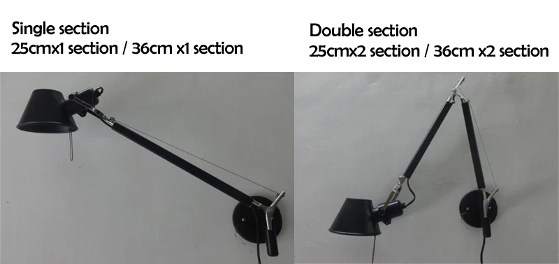 Simple modern Foldable wall lights long swing arm Adjustable Aluminum sconces lamps Telescopic wall lights for bedroom wall lamps for bedroom