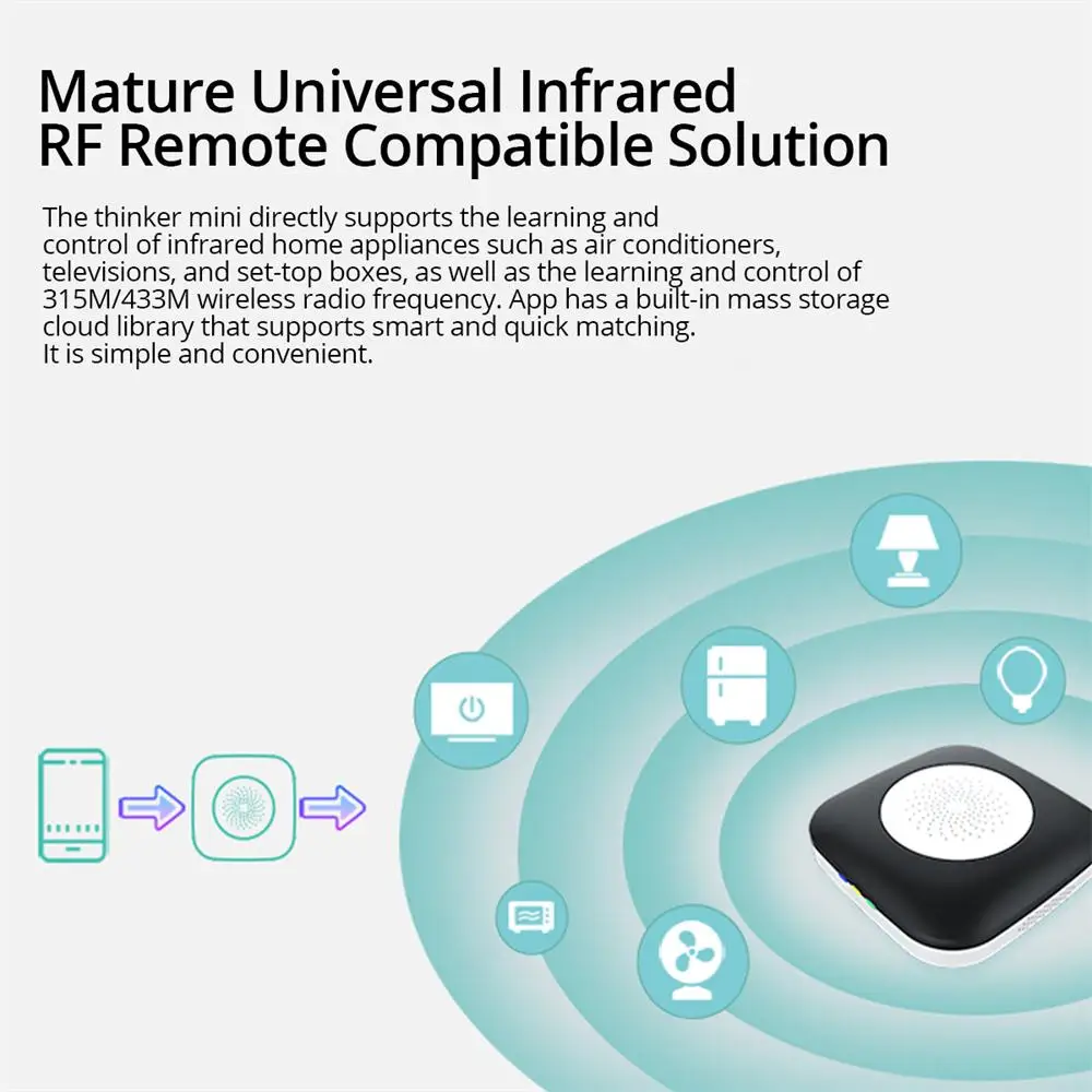 Geeklink Smart home Remote Control Siri Voice Controller Mini Thinker WIFI+ IR+RF Work with Amazon Alexa Google Home Automation
