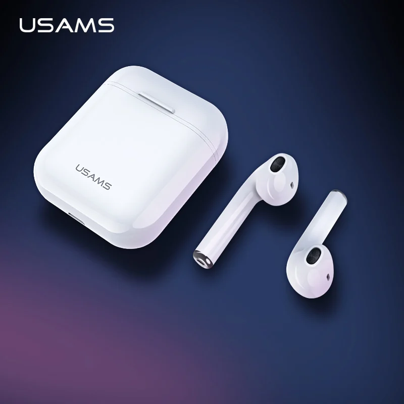USAMS беспроводные Bluetooth наушники для iPhone Xiaomi Huawei i12 TWS портативные мини с
