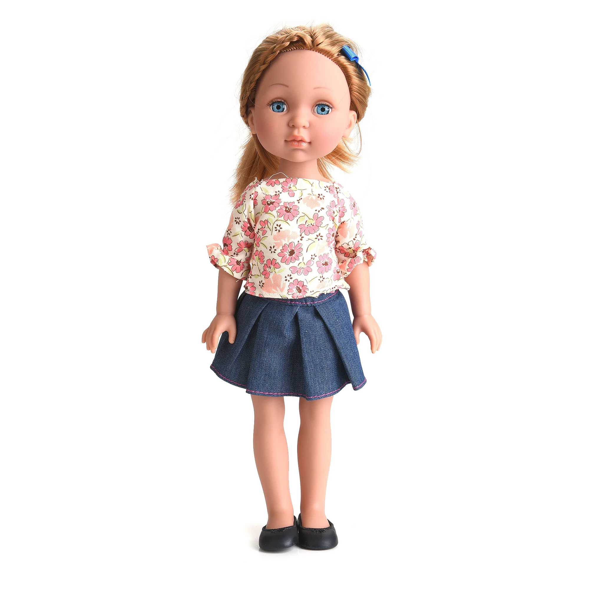 4 Types 13 Inch 34cm  Realistic 3D Face Kids Dolls  Vinyl Material Fashion Girl doll Toys for Children Reborn Doll