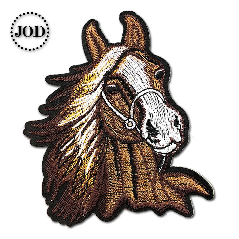 Embroidered Horse Size8.3x10.6cm Brown Clothes Patch Applique Sew on