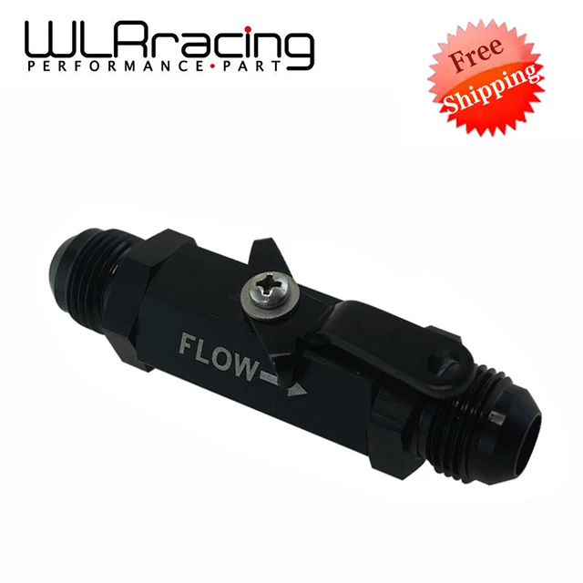 

WLR RACING - FREE SHIPPING AN6 6AN-6 AN SHUT OFF VALVE FITTING ALUMINUM BLACK WLR-WLPV72-06