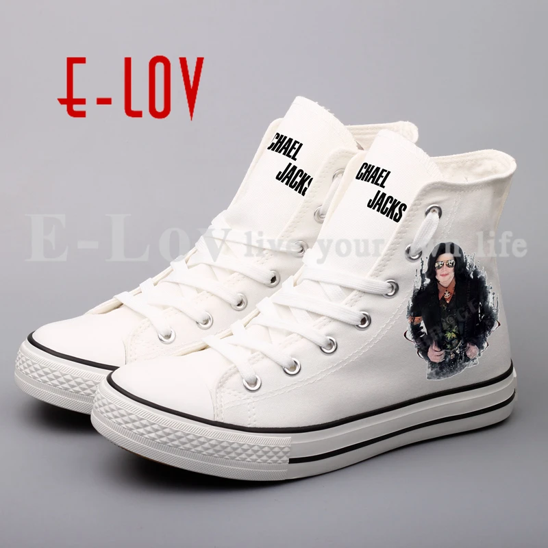 

E-LOV Unique Design High Top Printed Canvas Shoes Women Girls Casual Walking Shoe Big Size Unisex Oxford Shoes