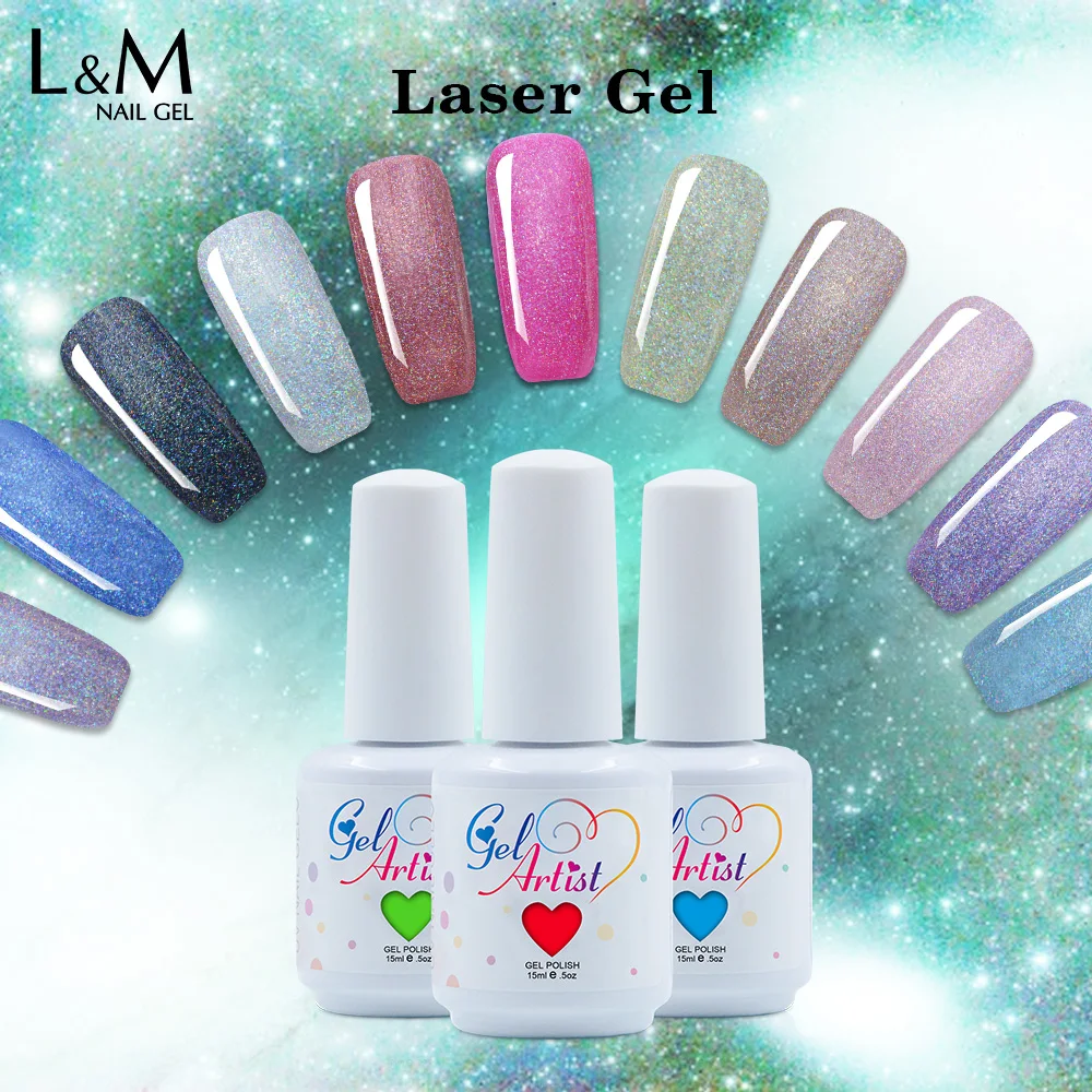 3 Pcs Kit Brand Gelartist Professional Shining Gelpolish Laser Gel